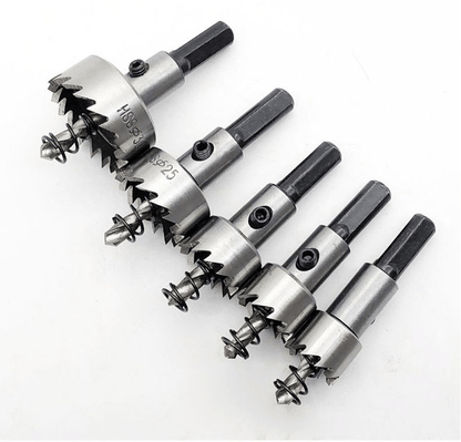 Metallbohrer-Set HSS 5-teilig – Karbid-Spitze für Metall, Holz & Kunststoff