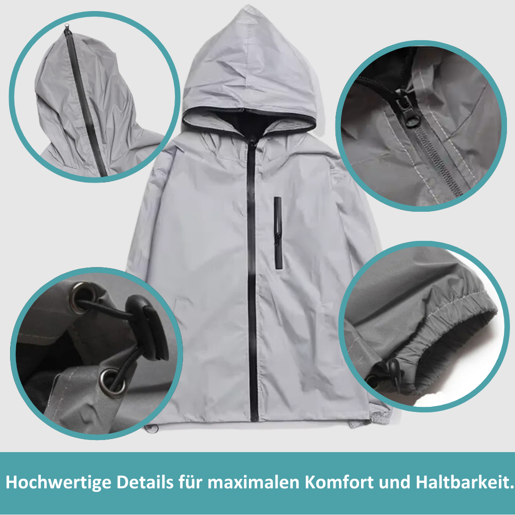Men's Reflective Rain Jacket – Waterproof, Windproof & Breathable