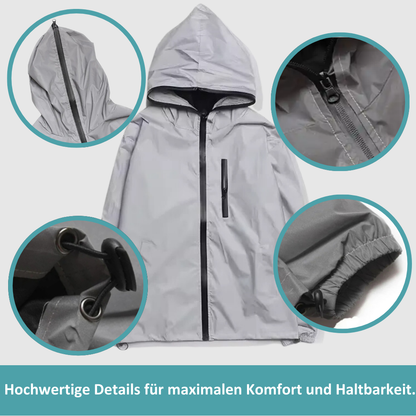 Men's Reflective Rain Jacket – Waterproof, Windproof & Breathable