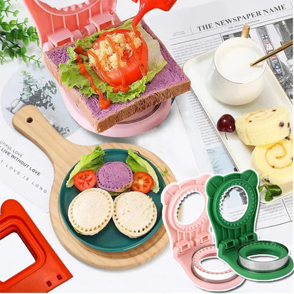 Sandwich-Maker mit Versiegelung – Runde Form, Antihaft & 4 Farben