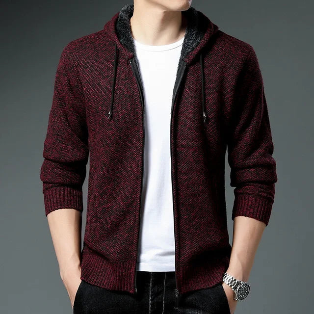 Striped Unisex Fleece Vest – Stand-up Collar & Full-length Zipper