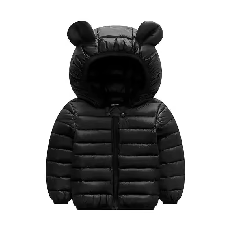 Kids' Rain Jacket Cartoon Design – Waterproof, Down-Lined & Warm