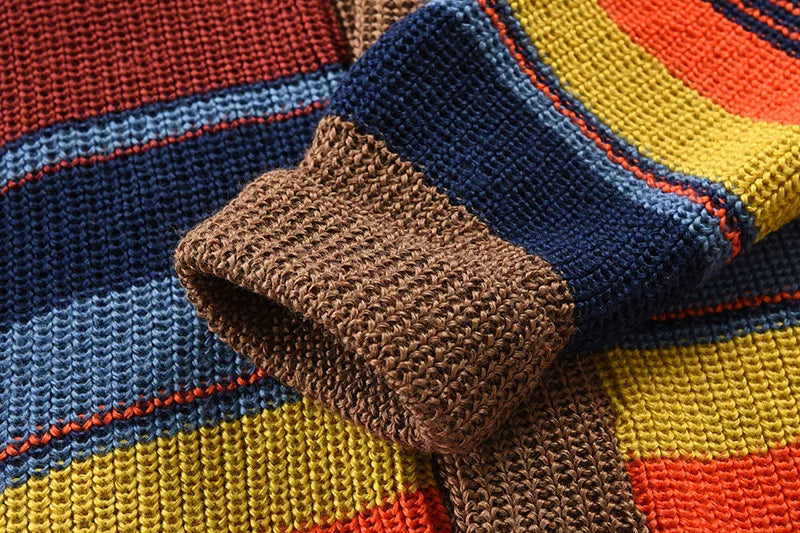 Multicolored Men's Cardigan – Buttons & Warm