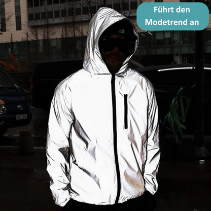 Men's Reflective Rain Jacket – Waterproof, Windproof & Breathable
