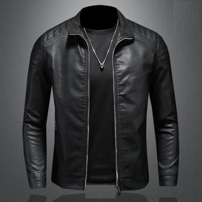 Bomberjacke Leder Herren – Rippbündchen, Warm Gefüttert & Frontzipper