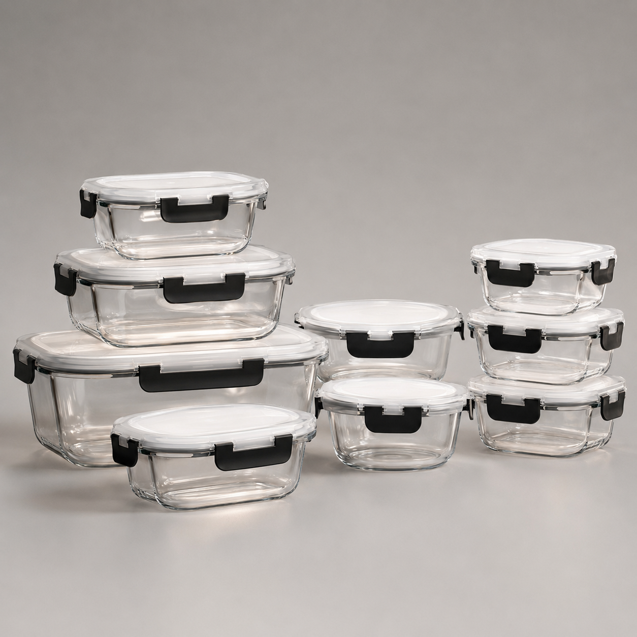 Glas-Frischhaltedosen Set mit Deckel