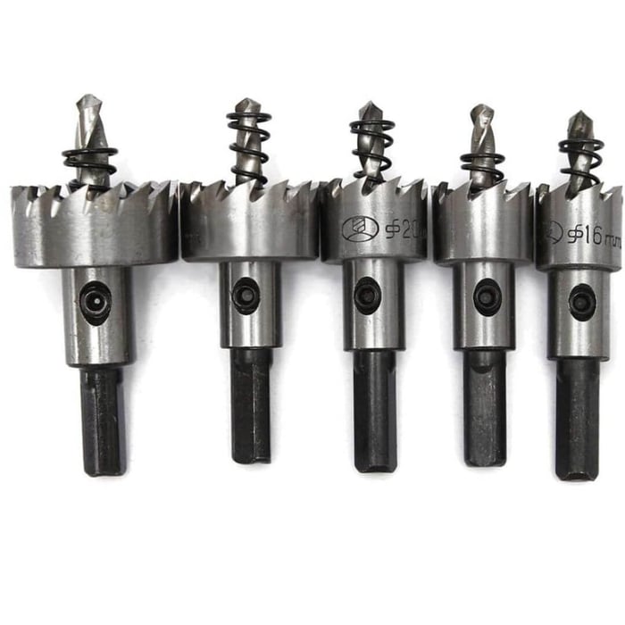 Metallbohrer-Set HSS 5-teilig – Karbid-Spitze für Metall, Holz & Kunststoff