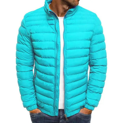 Men's Transitional Jacket With Stand-Up Collar – Lined, Lightweight & Stylish