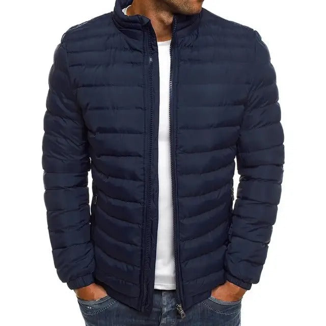 Men's Transitional Jacket With Stand-Up Collar – Lined, Lightweight & Stylish