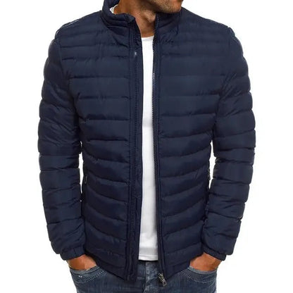 Men's Transitional Jacket With Stand-Up Collar – Lined, Lightweight & Stylish