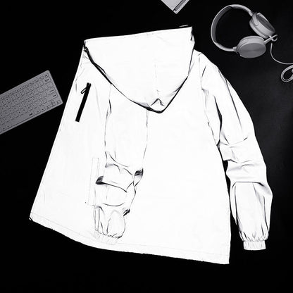 Men's Reflective Rain Jacket – Waterproof, Windproof & Breathable