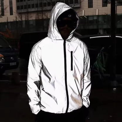 Men's Reflective Rain Jacket – Waterproof, Windproof & Breathable