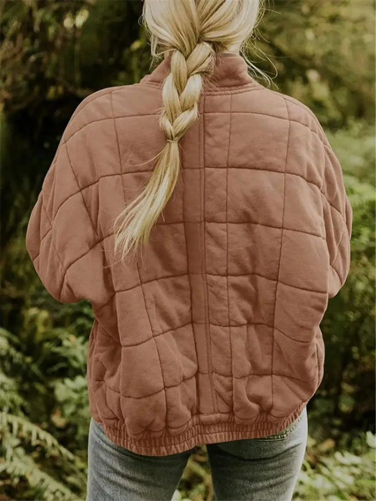 Women's Oversized Transitional Jacket – Lined, Warm & Modern