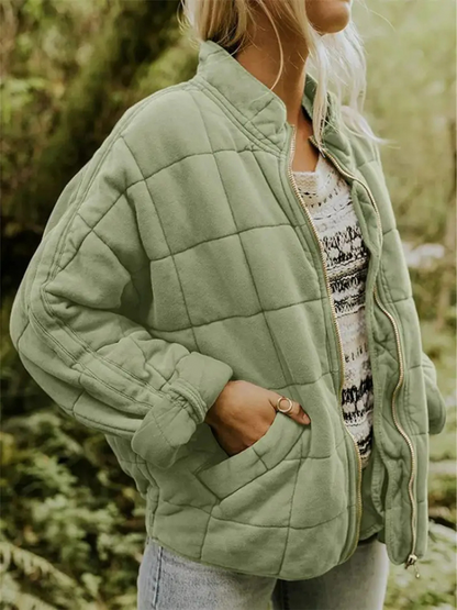 Women's Oversized Transitional Jacket – Lined, Warm & Modern