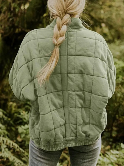 Women's Oversized Transitional Jacket – Lined, Warm & Modern