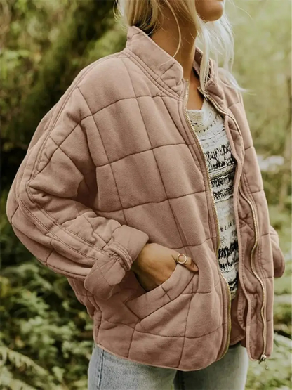 Women's Oversized Transitional Jacket – Lined, Warm & Modern