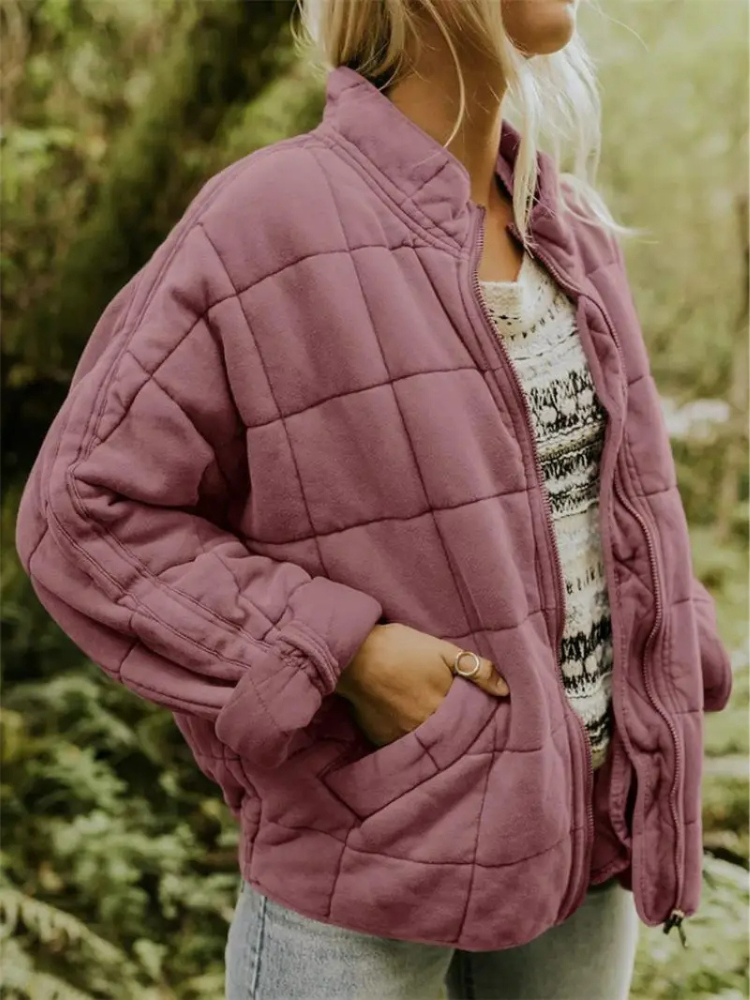 Women's Oversized Transitional Jacket – Lined, Warm & Modern