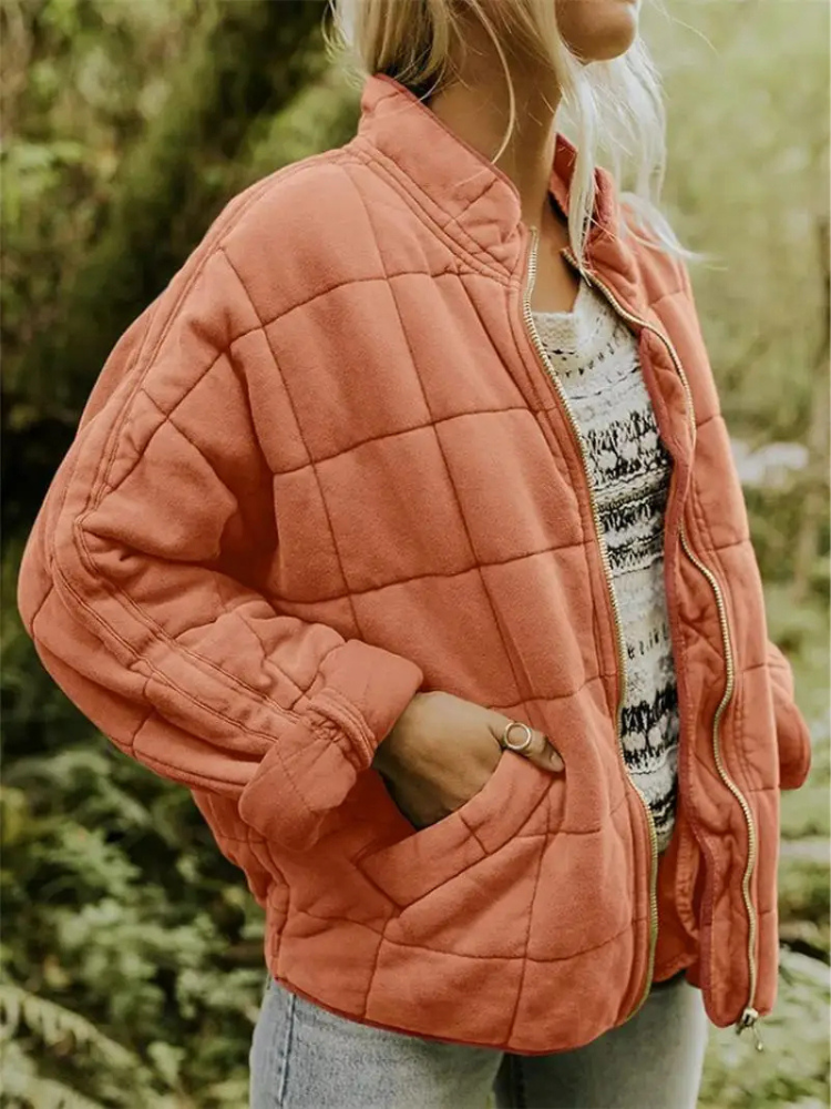 Women's Oversized Transitional Jacket – Lined, Warm & Modern
