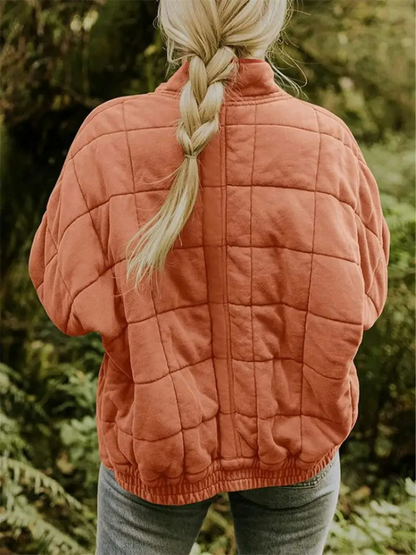 Women's Oversized Transitional Jacket – Lined, Warm & Modern