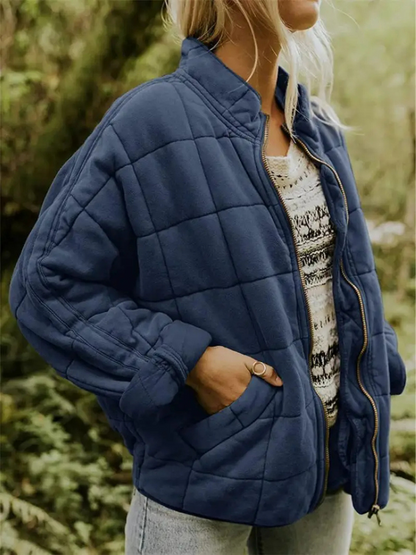 Women's Oversized Transitional Jacket – Lined, Warm & Modern