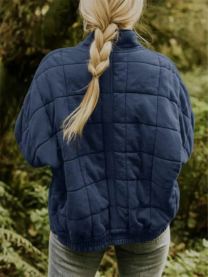 Women's Oversized Transitional Jacket – Lined, Warm & Modern