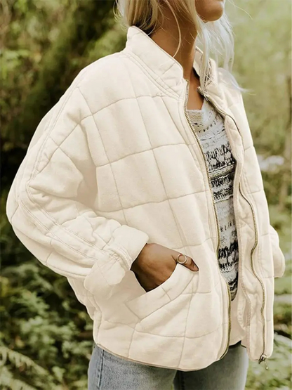 Women's Oversized Transitional Jacket – Lined, Warm & Modern