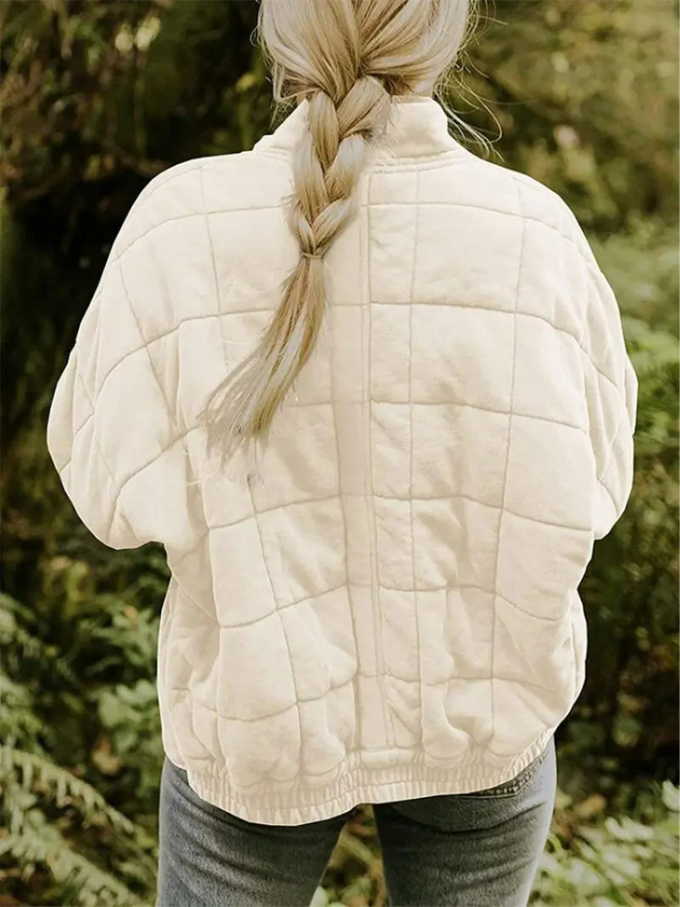 Women's Oversized Transitional Jacket – Lined, Warm & Modern