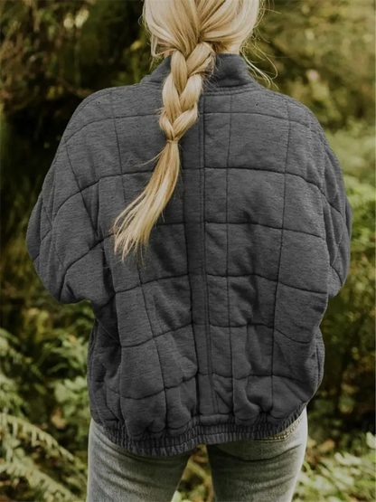 Women's Oversized Transitional Jacket – Lined, Warm & Modern