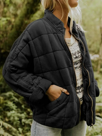 Women's Oversized Transitional Jacket – Lined, Warm & Modern