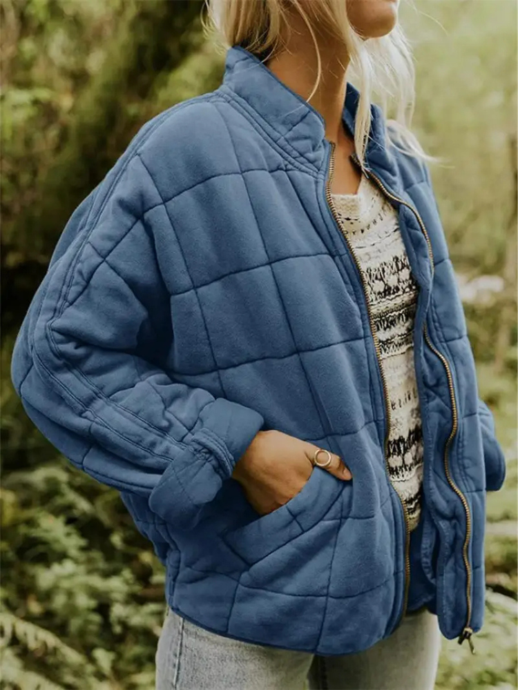 Women's Oversized Transitional Jacket – Lined, Warm & Modern