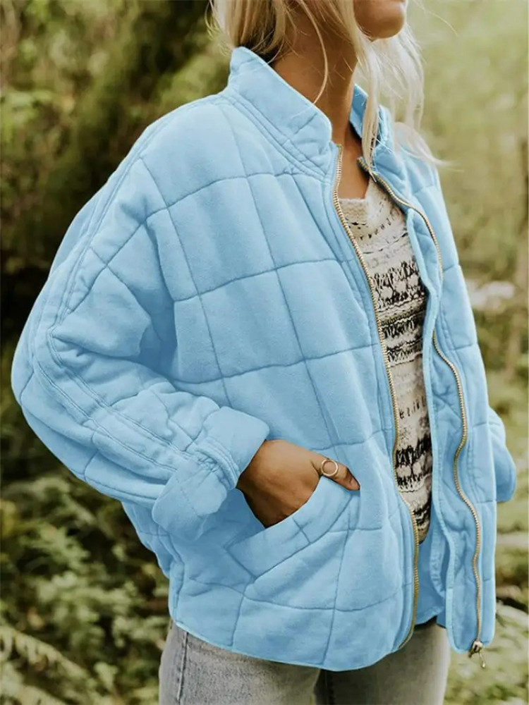 Women's Oversized Transitional Jacket – Lined, Warm & Modern