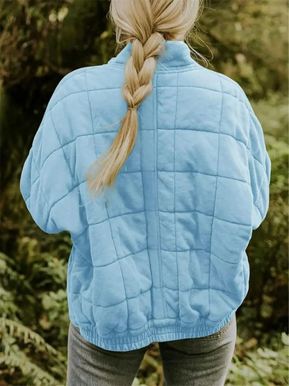 Women's Oversized Transitional Jacket – Lined, Warm & Modern