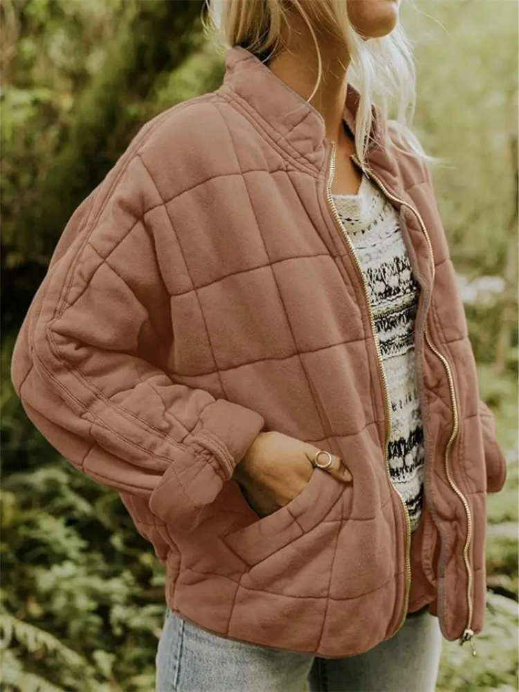 Women's Oversized Transitional Jacket – Lined, Warm & Modern