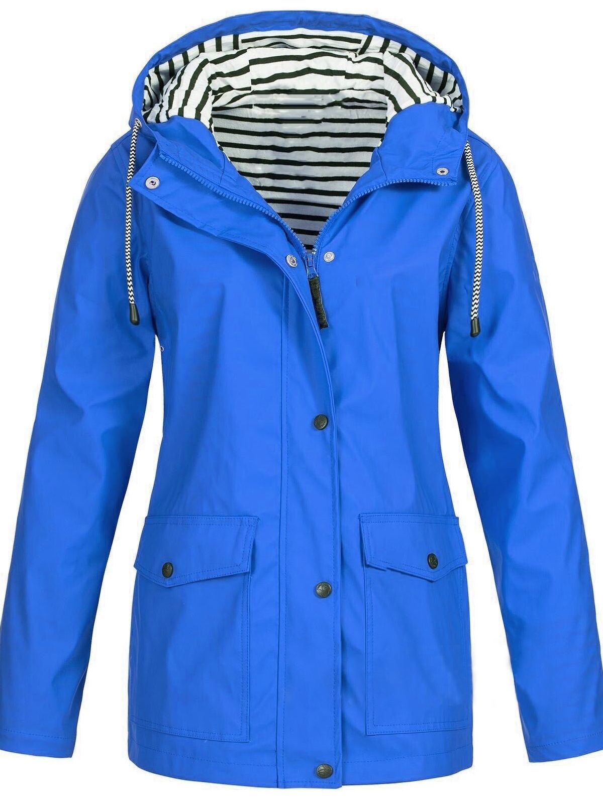 Women's Trench Coat – Windproof, With Hood & With Zipper