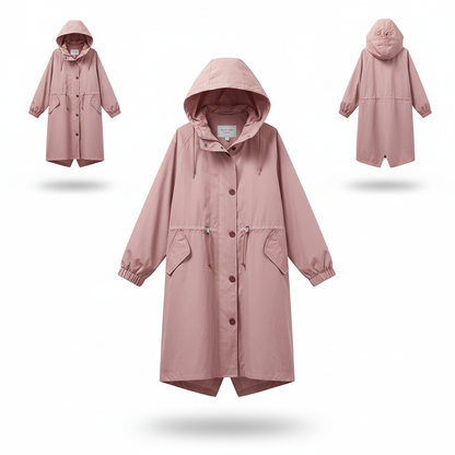 Damen Faltbare Regenjacke – Wasserabweisend, Mit Kapuze & Kompakt