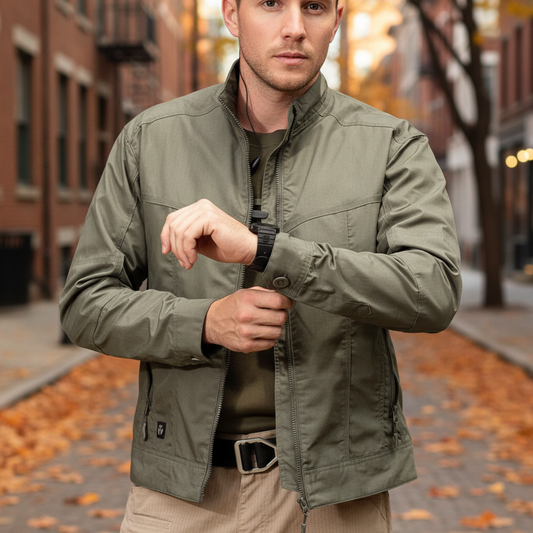 Unisex transitional jacket – Breathable, with zipper & lightweight