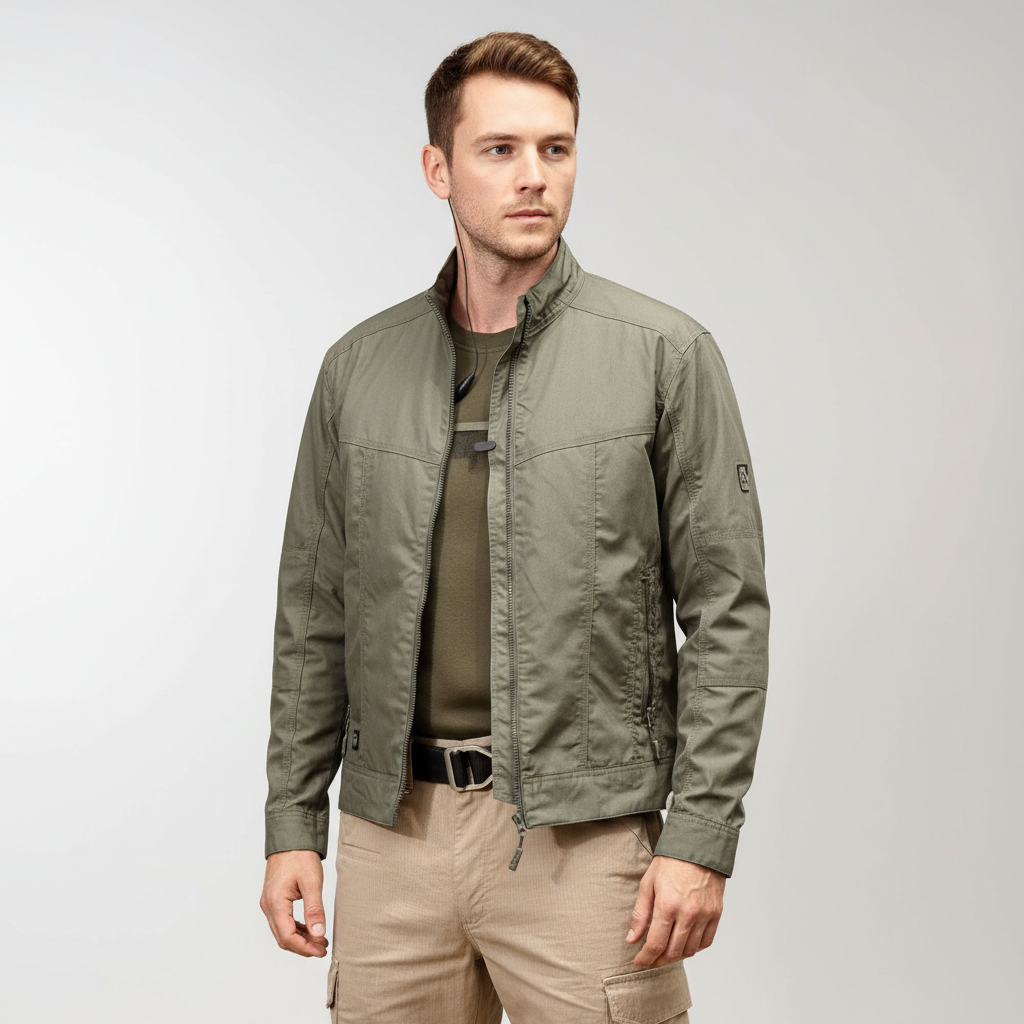 Unisex transitional jacket – Breathable, with zipper & lightweight