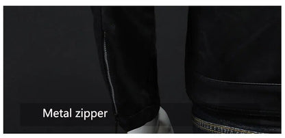 Bomberjacke Leder Herren – Rippbündchen, Warm Gefüttert & Frontzipper