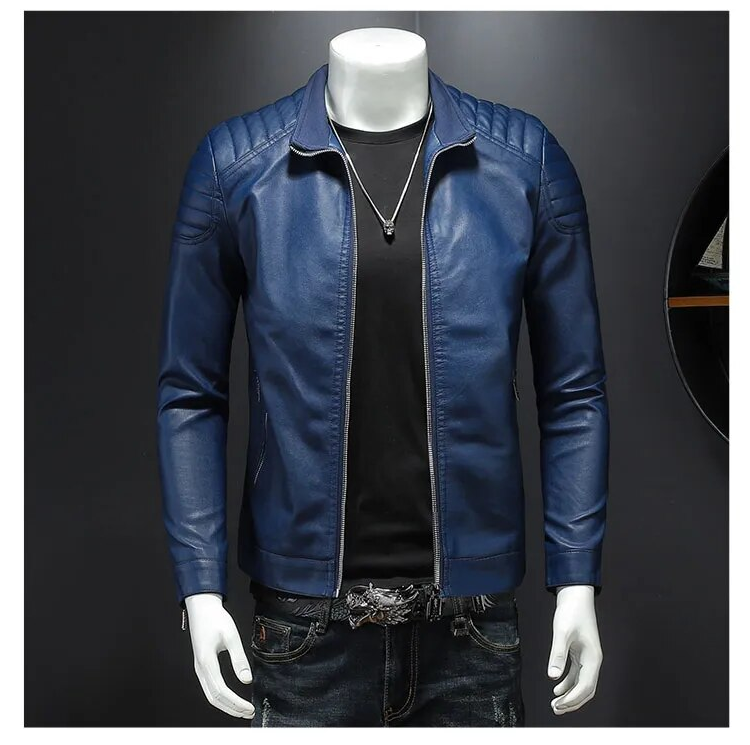 Bomberjacke Leder Herren – Rippbündchen, Warm Gefüttert & Frontzipper