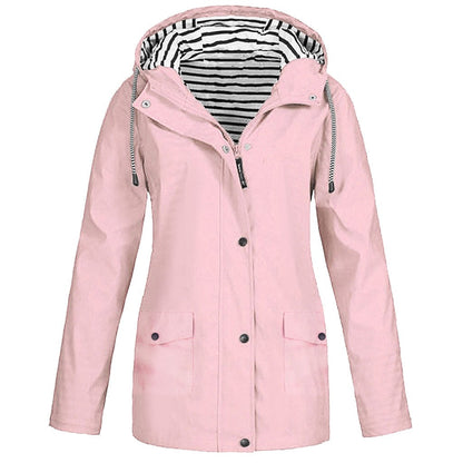 Damen Wasserdichte Jacke – Atmungsaktiv, Mit Kapuze & Trendiger Schnitt
