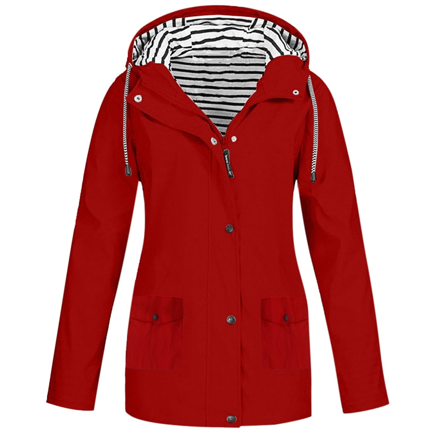 Damen Wasserdichte Jacke – Atmungsaktiv, Mit Kapuze & Trendiger Schnitt