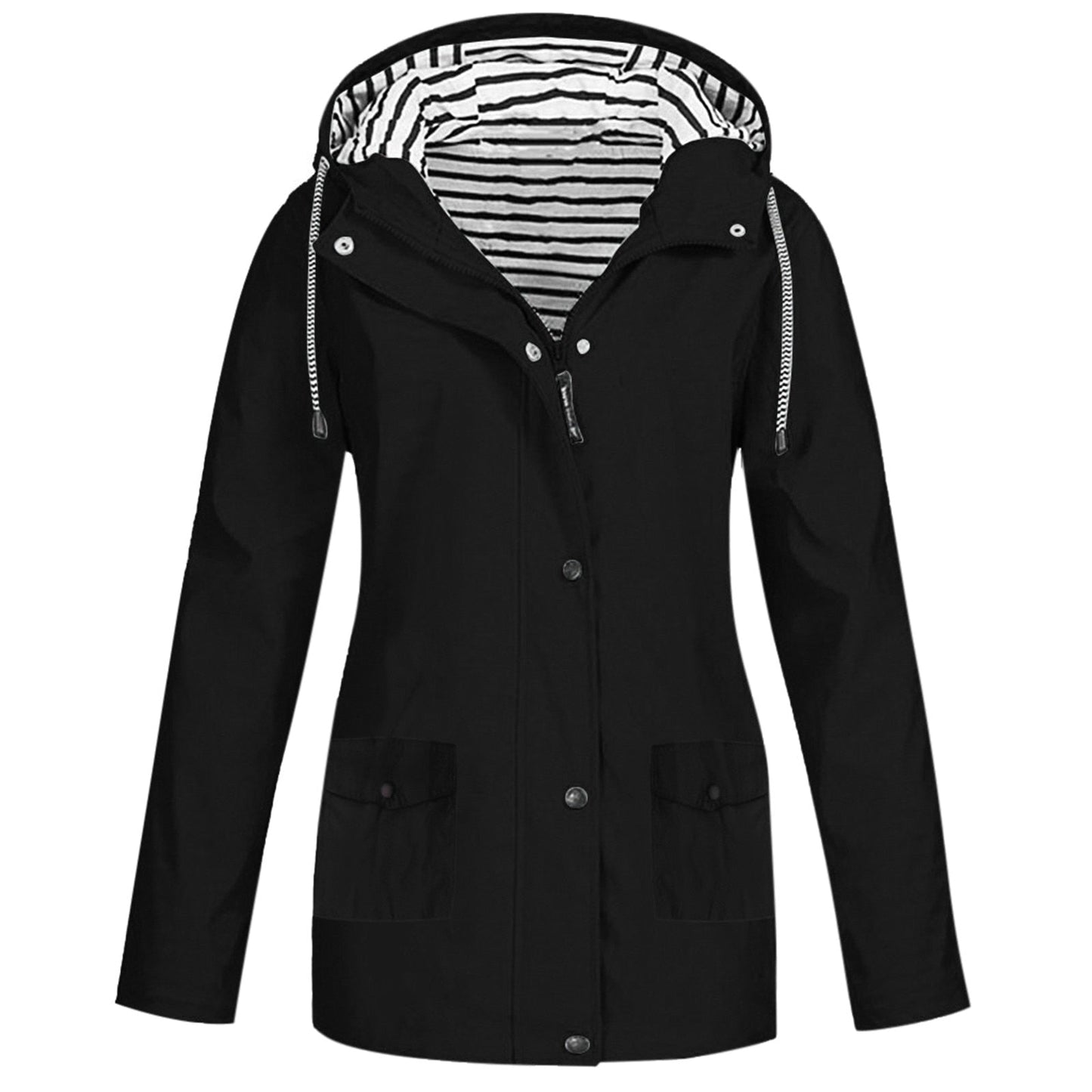 Damen Wasserdichte Jacke – Atmungsaktiv, Mit Kapuze & Trendiger Schnitt