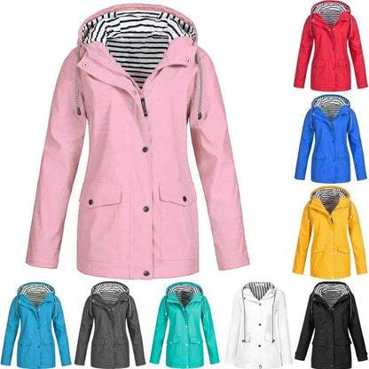 Women's Trench Coat – Windproof, With Hood & With Zipper