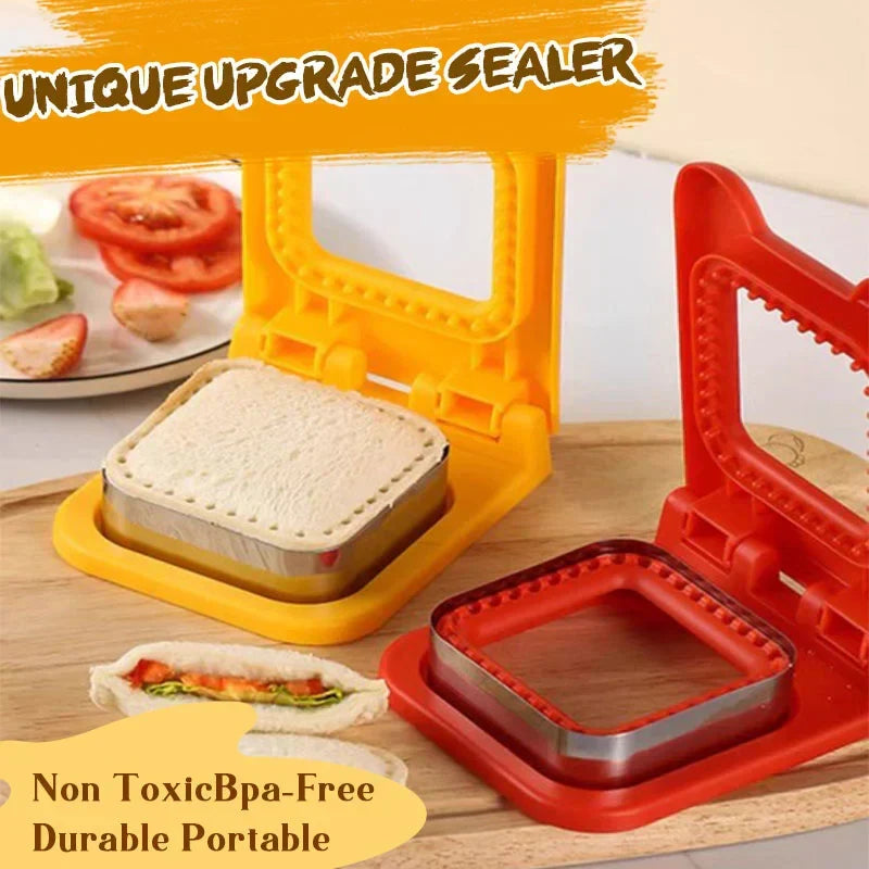 Sandwich-Maker mit Versiegelung – Runde Form, Antihaft & 4 Farben