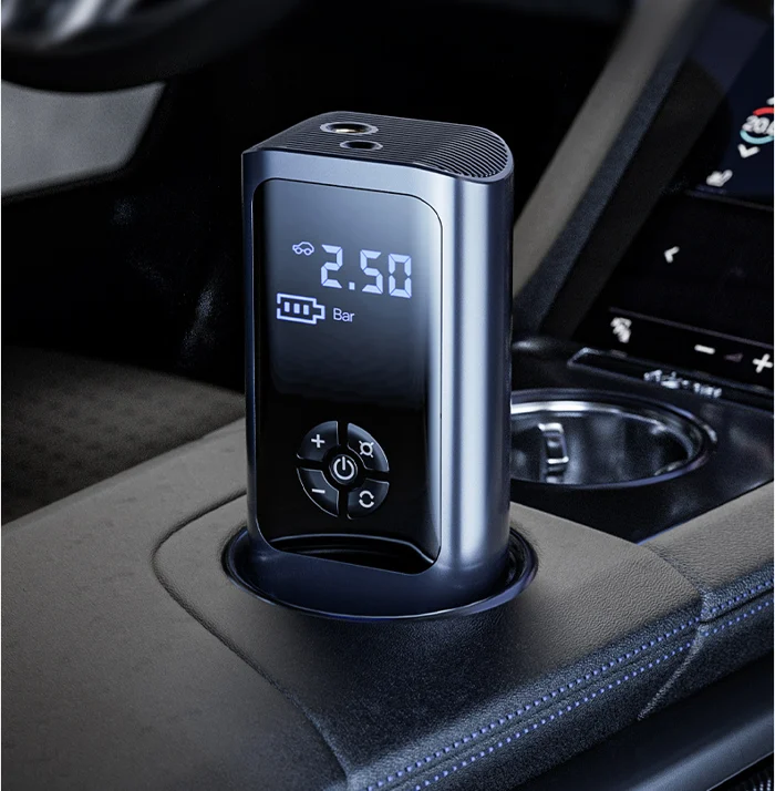 Akku-Kompressor 12V – Dual Power, Digitales Display für Auto & Fahrrad