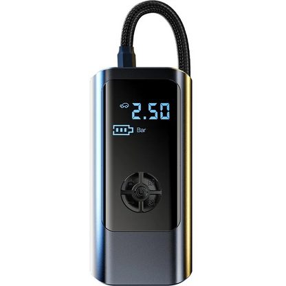 Akku-Kompressor 12V – Dual Power, Digitales Display für Auto & Fahrrad