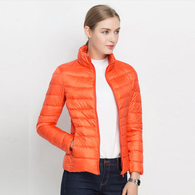 Damen Federleichte Daunensteppjacke – Mit Reißverschluss, Warm & Modern