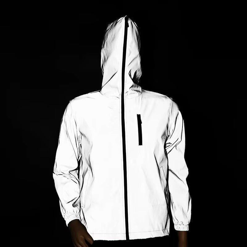 Men's Reflective Rain Jacket – Waterproof, Windproof & Breathable