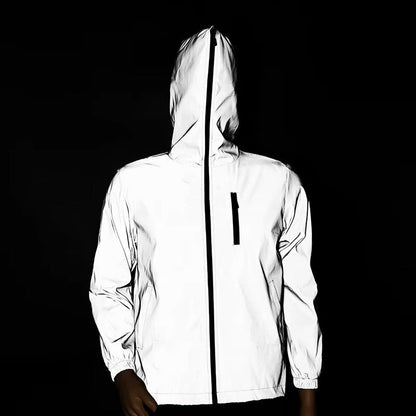 Men's Reflective Rain Jacket – Waterproof, Windproof & Breathable