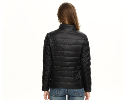 Damen Federleichte Daunensteppjacke – Mit Reißverschluss, Warm & Modern